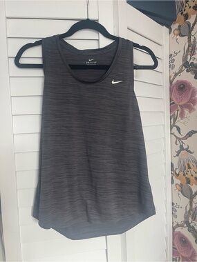 Nike Women's Black Heather Dri-FIT Tank Top